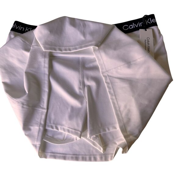 Calvin Klein Womens Performance Stretch White Skort XL Logo Built-In Shorts New - Picture 4 of 10